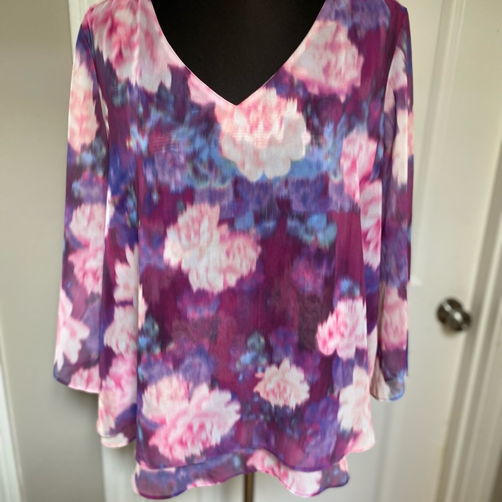 Gorgeous pink and purple blouse size XL